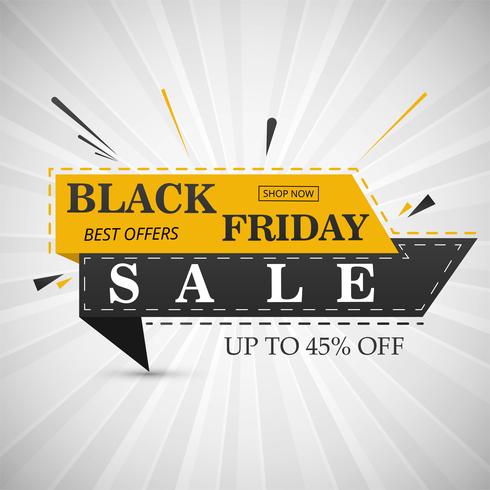 Black friday sale banner layout design vector illustration