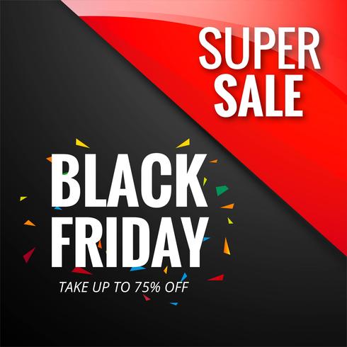 Abstract black friday sale layout background vector