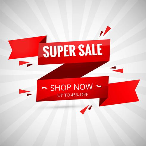 Super Sale Banner Design. Vector illustration