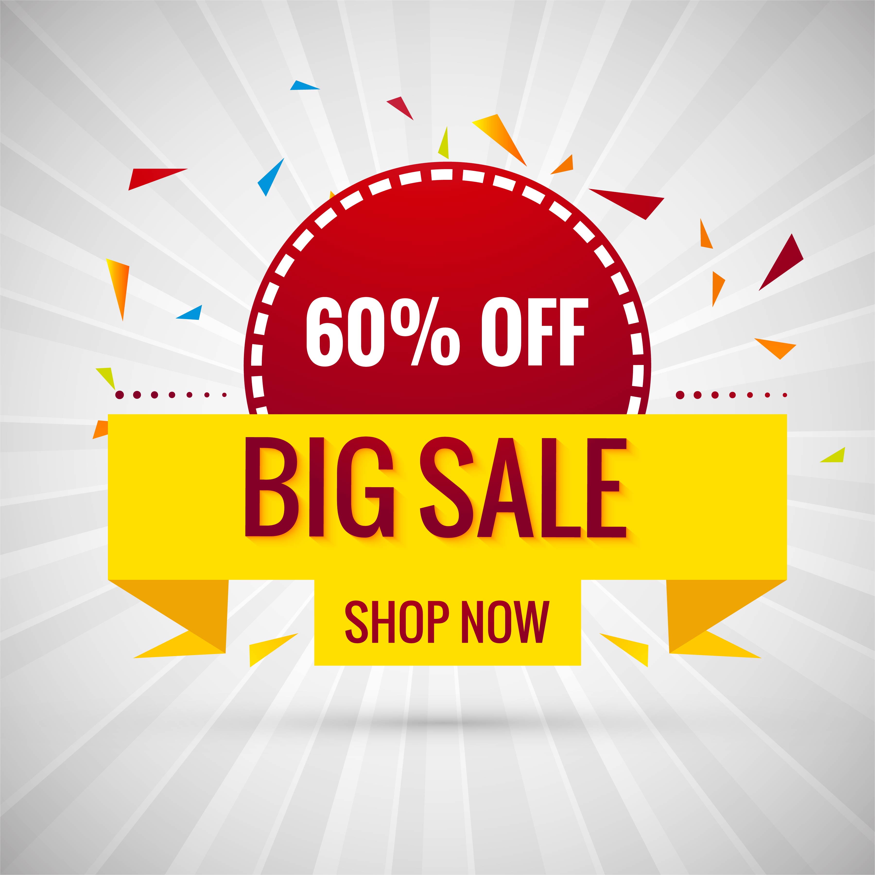 Big Sale Banner Colorful Design Illustration 258364 Vector Art At Vecteezy