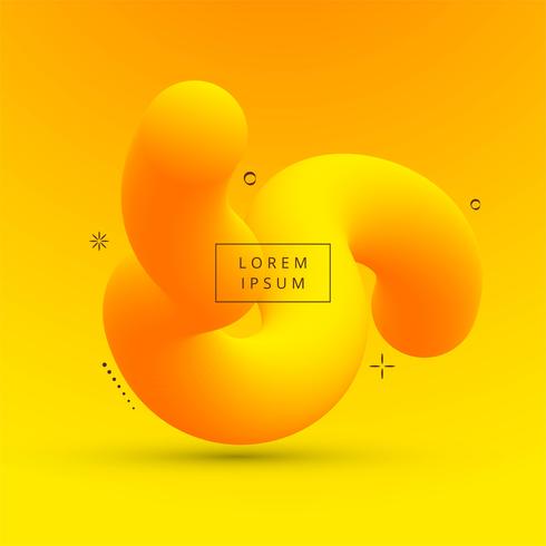 Modern 3d Fluid shape colorful illustration vector background