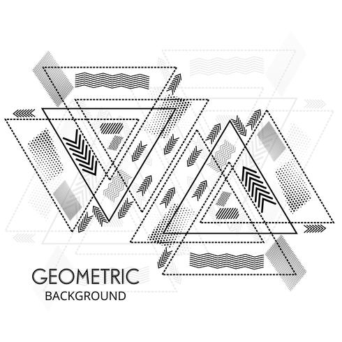 Triángulo geométrico abstracto líneas líneas ilustración vectorial vector