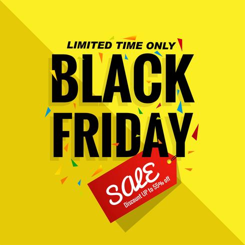 Abstract black friday sale poster design vector