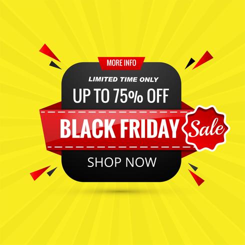 Black friday sales banner background template vector