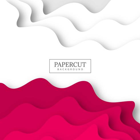 Modern papercut wave creative shape background illustration vect vector