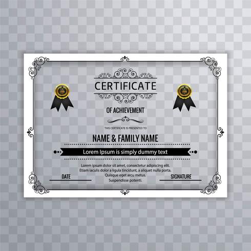 Beautiful creative certificate template design vector