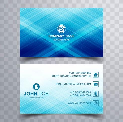 Abstract stylish wave colorful business card template design vector