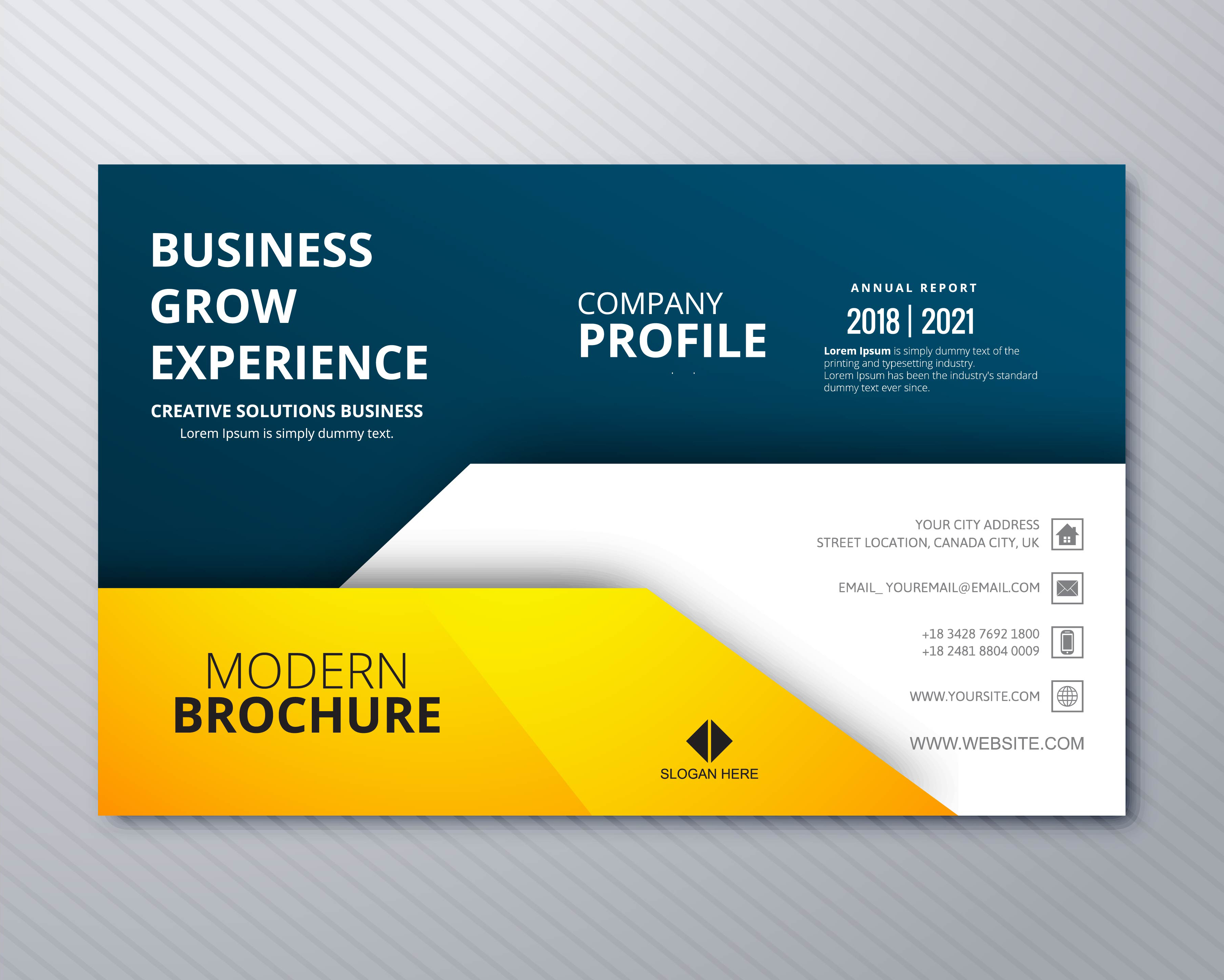 Abstract business brochure card template illustration vector 258454