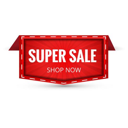 Super Sale Banner Design. Vector illustration