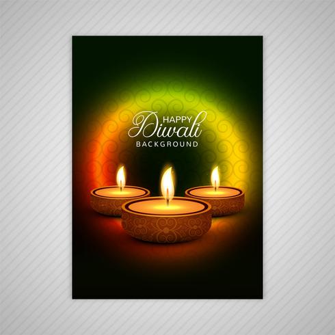 Nice brochure for diwali template colorful diwali vector