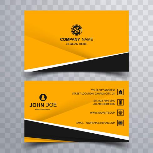 Abstract stylish wave colorful business card template design vector