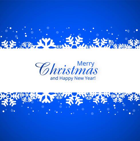 Merry christmas greeting card with snowflakes background illustr vector