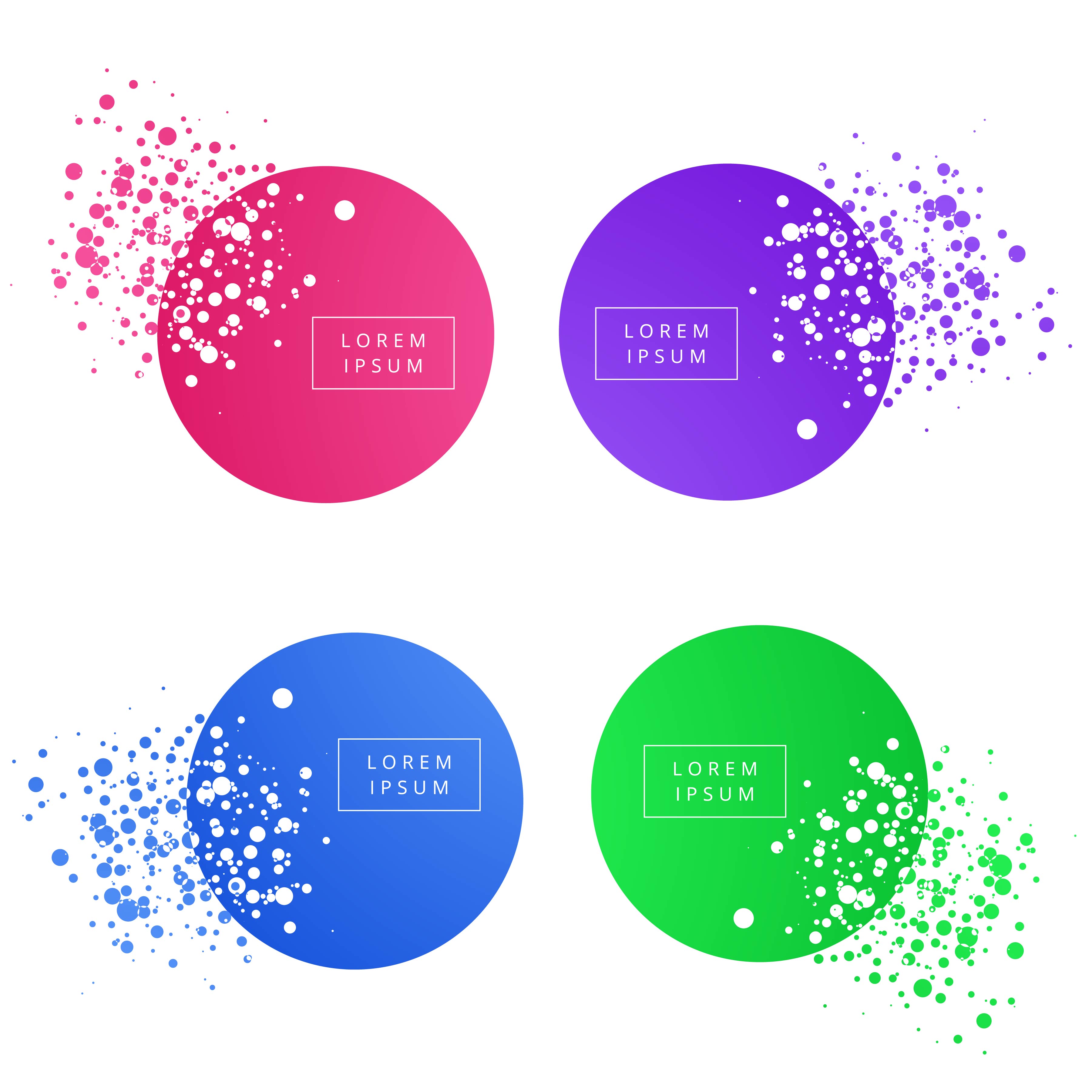 Download Abstract colorful circle banner set vector design 258563 - Download Free Vectors, Clipart ...