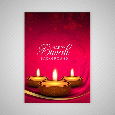 Nice brochure for diwali template colorful diwali vector