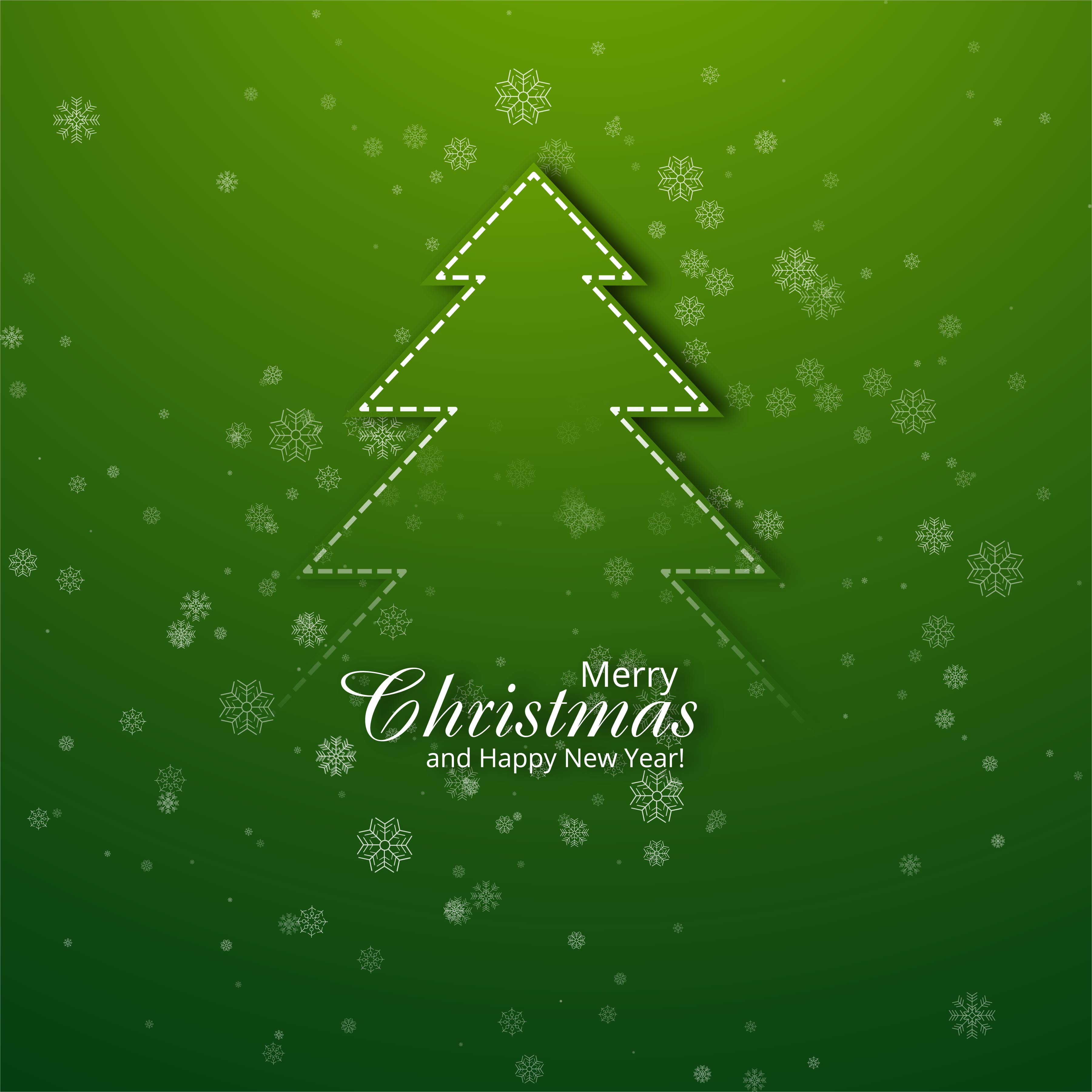 Merry christmas greeting card with christmas tree background 258578 Vector Art at Vecteezy