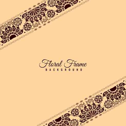 Abstract beautiful floral frame background vector