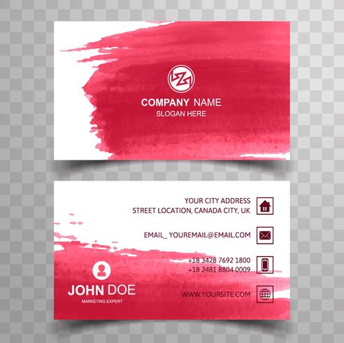 Abstract stylish wave colorful business card template design vector