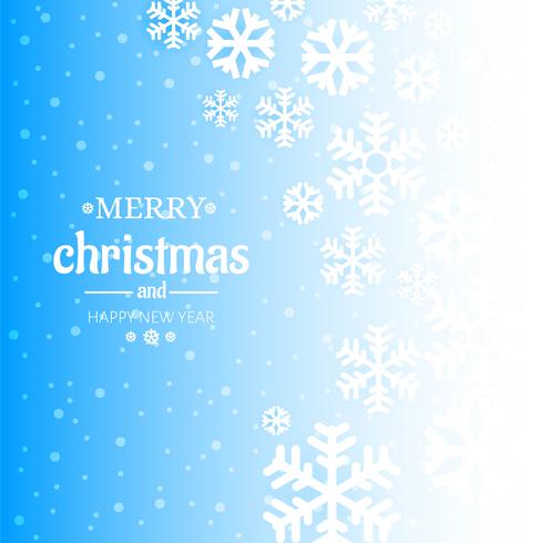 Winter blue background with snowflake design vector