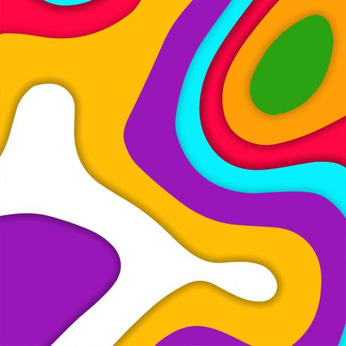 Abstract colorful stylish papercut background vector