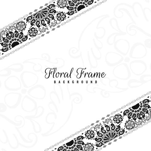 Fondo decorativo del marco floral abstracto vector