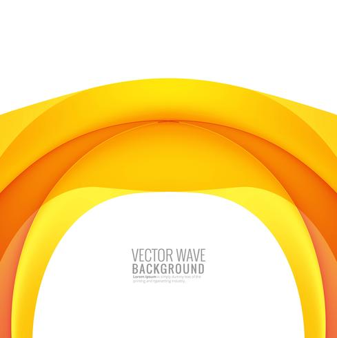 Abstract yellow colorful creative wave on white background vector