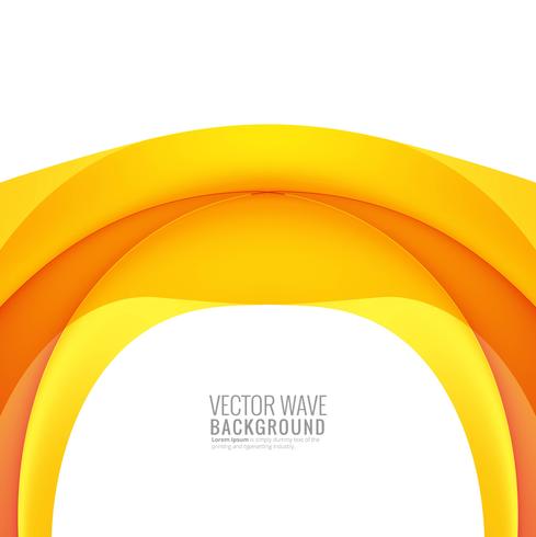 Abstract yellow colorful creative wave on white background vector