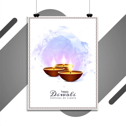 Abstract Happy Diwali festival flyer template vector