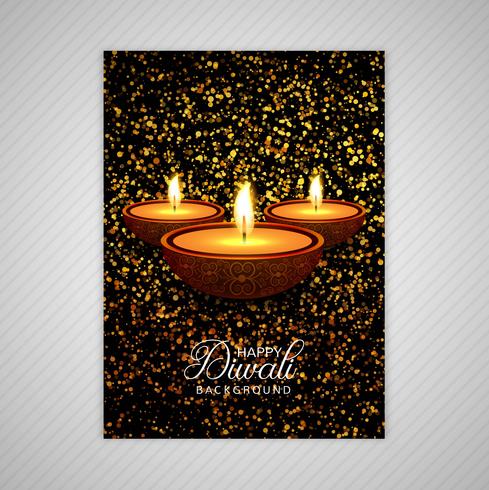 Beautiful Happy diwali colorful brochure template design vector