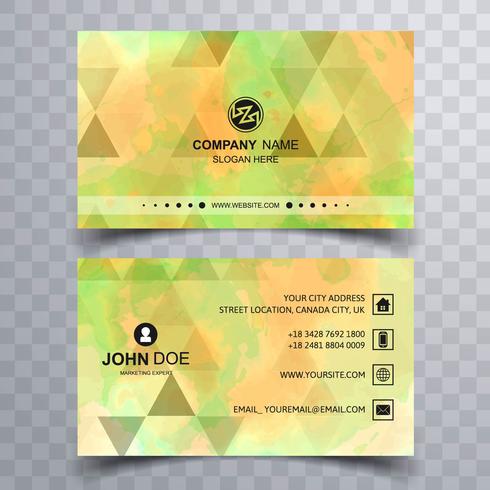 Abstract stylish wave colorful business card template design vector