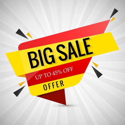 Modern big sale banner design vector