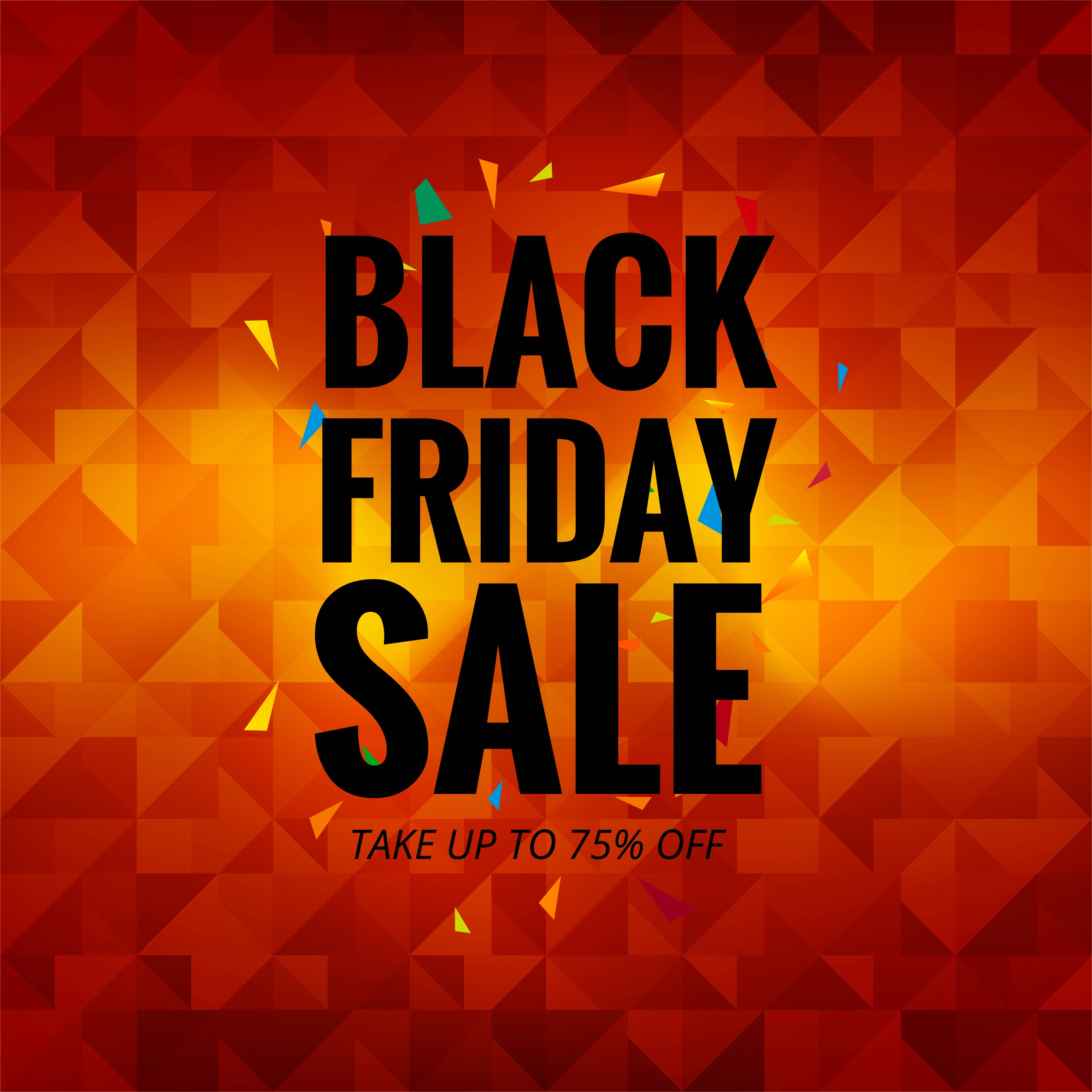 black friday sale colorful poster vector background black friday lights