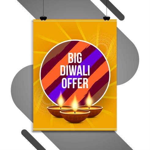 Abstract beautiful Happy Diwali flyer design vector