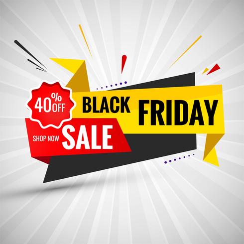 Black friday sale banner layout design  vector