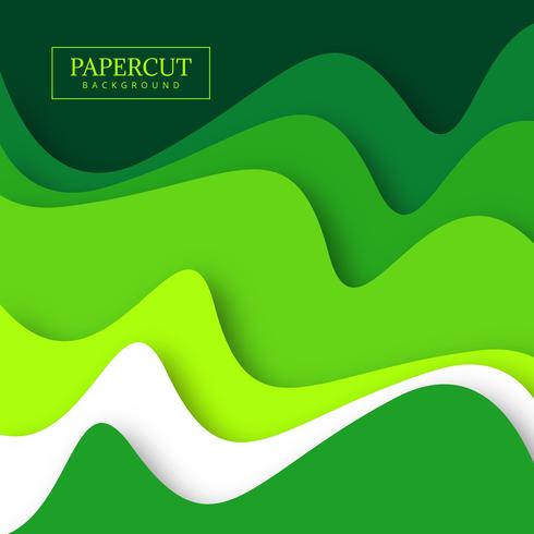 Green papercut colorful background vector