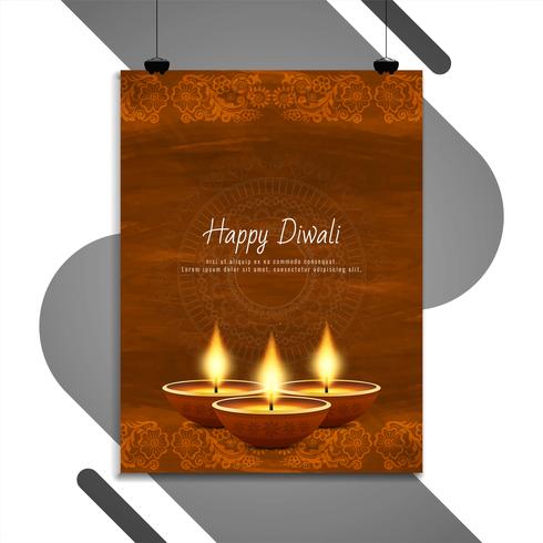 Diseño de plantilla de volante feliz Diwali feliz vector