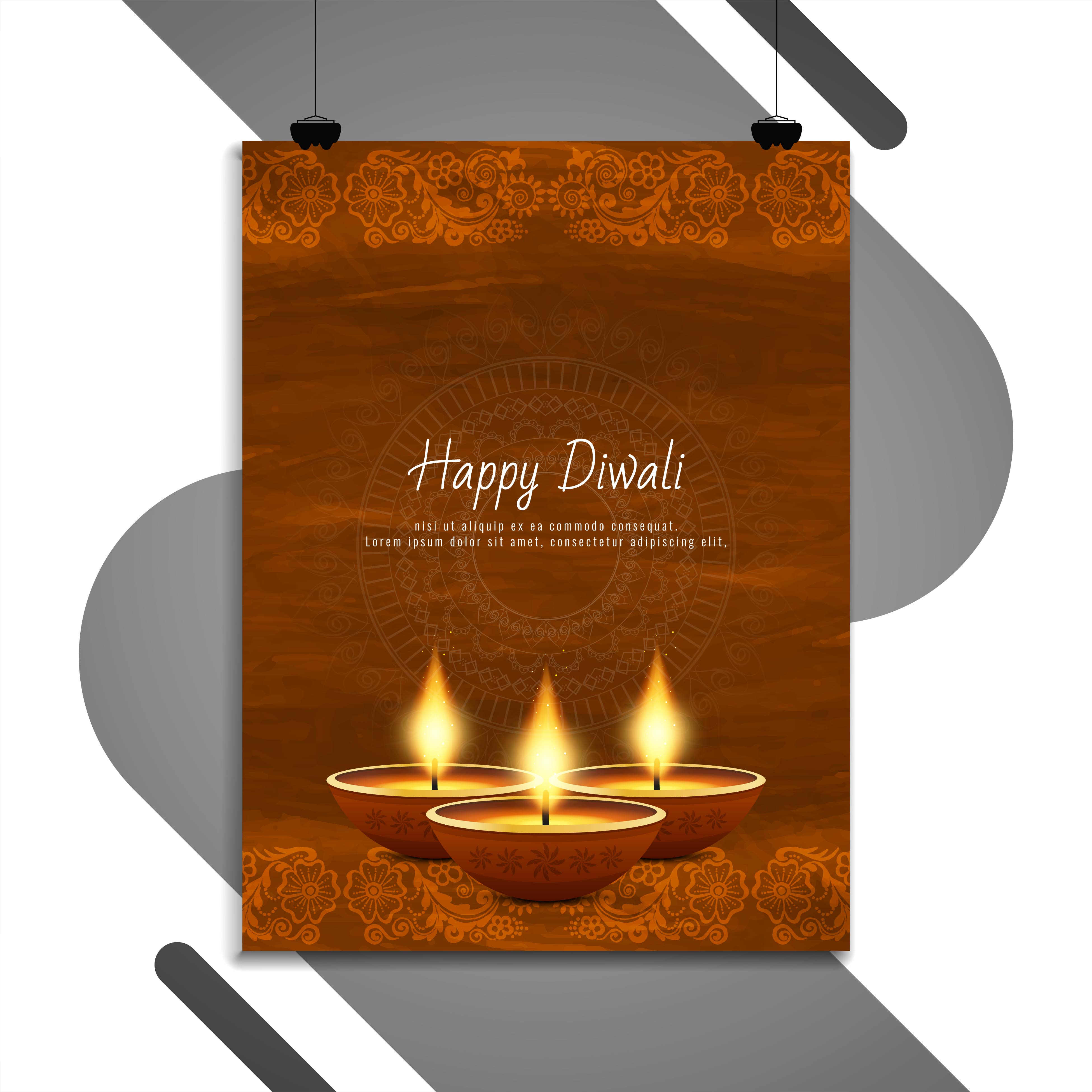 abstract happy diwali flyer