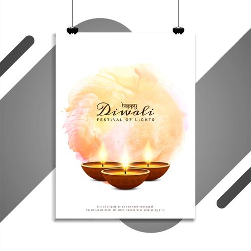 Abstract Happy Diwali festival flyer template vector