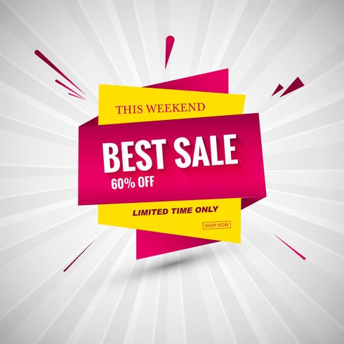 Best Sale creative colorful banner design vector