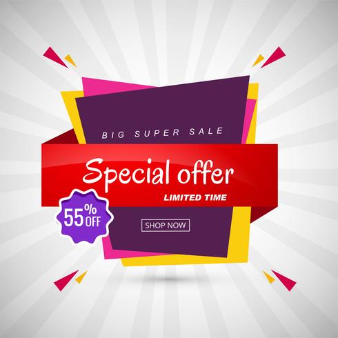 Special offer sale banner creative design vector