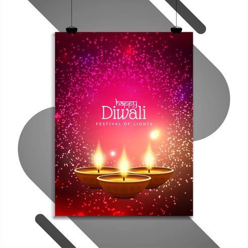 Abstract Happy Diwali flyer template design vector