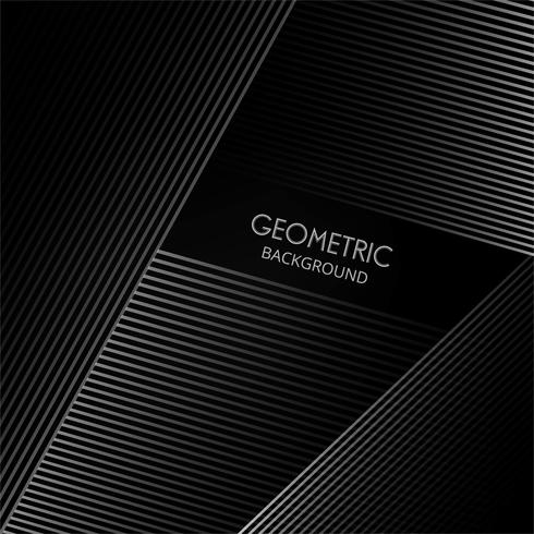 Líneas geométricas elegante forma en un vector de fondo negro