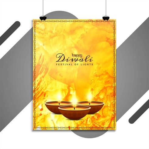 Abstract Happy Diwali festival flyer template vector