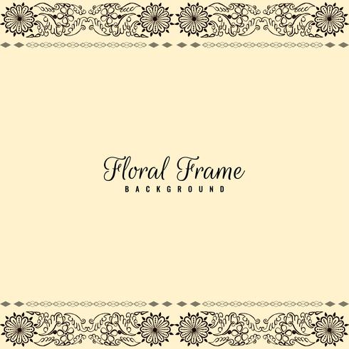 Abstract beautiful floral frame background vector