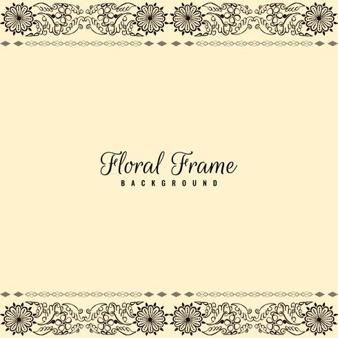 Abstract beautiful floral frame background vector