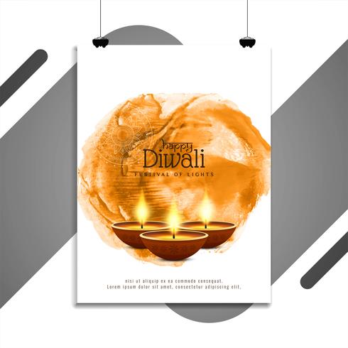 Abstract beautiful Happy Diwali flyer template vector