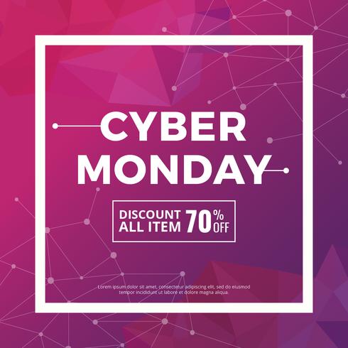 Cyber Monday Social Media Post vector