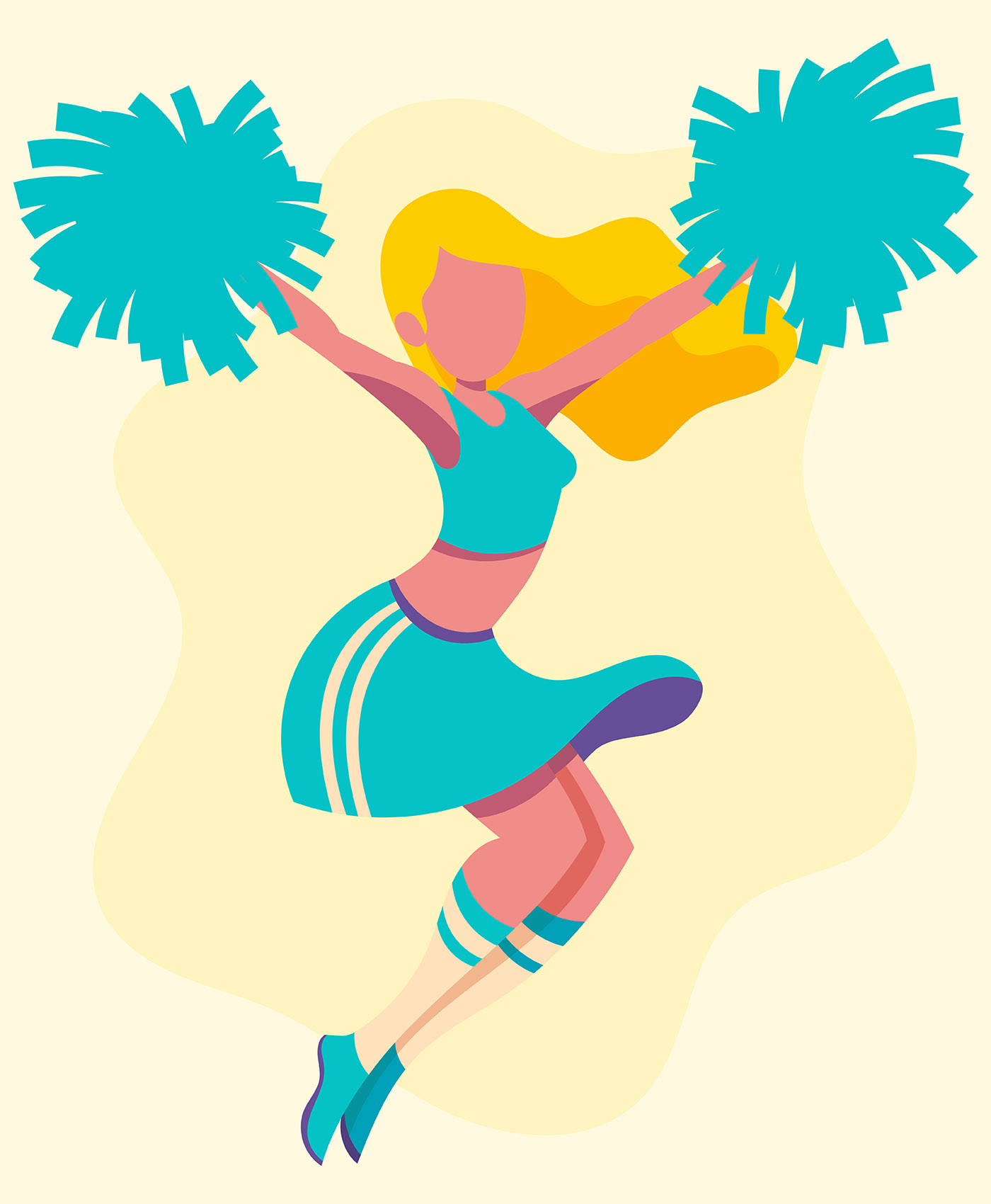 Download the Cheerleader Illustration 259355 royalty-free Vector from Vecte...