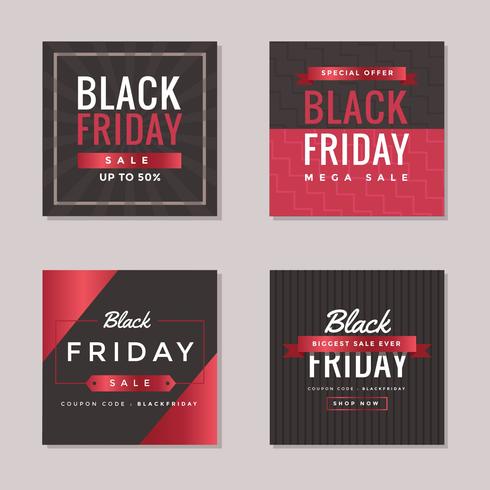 Black Friday Social Media Post Vector