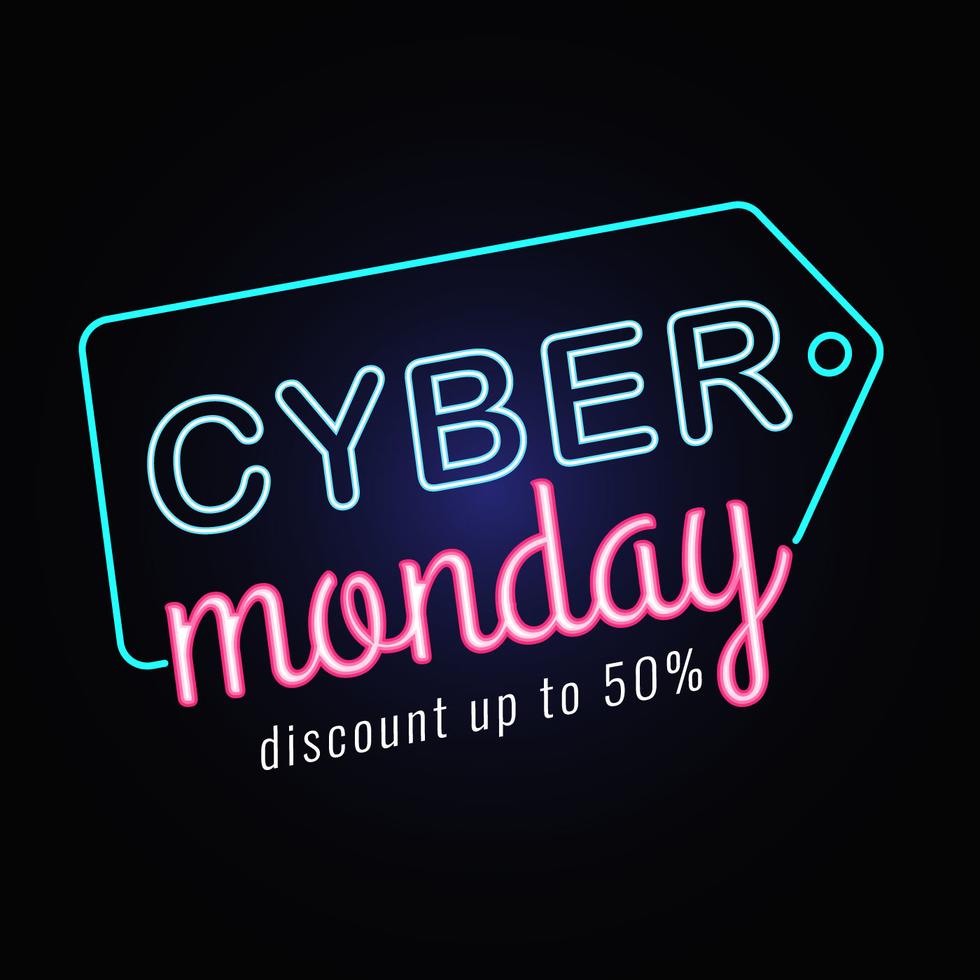 Cyber Monday Sale Neon 259399 Vector Art at Vecteezy