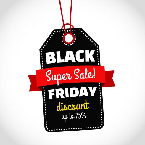 Black Friday Sale With Black Tag vector